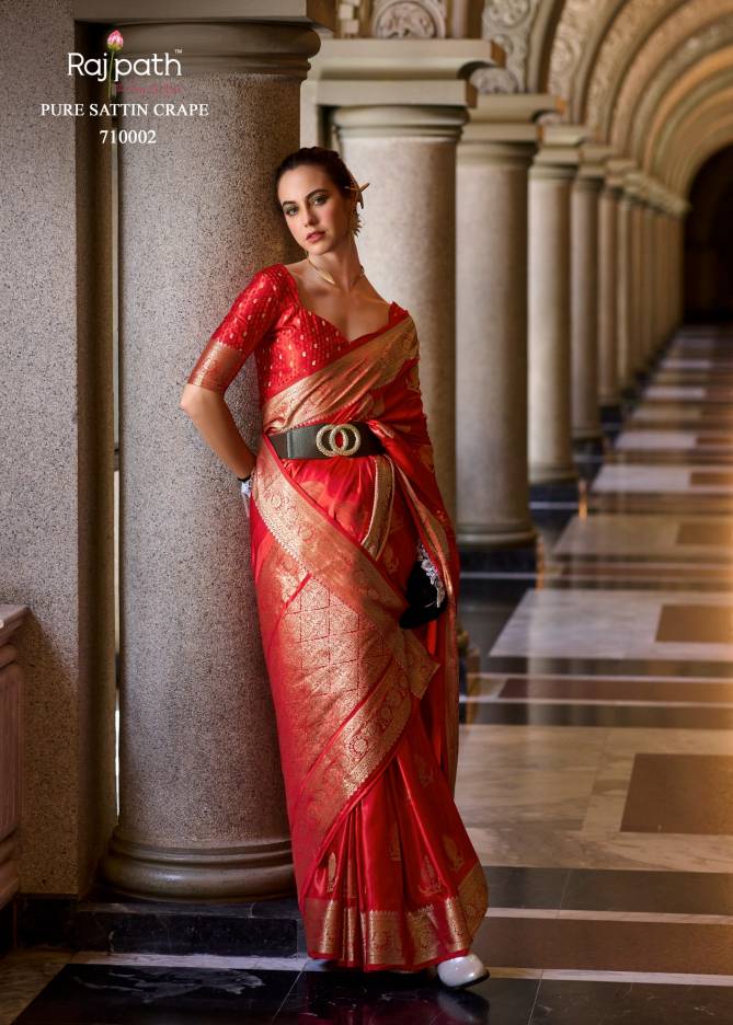 Rajpath Mungha Silk Satin Wedding Saree Wholesale Price In Surat
